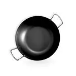 MACclite IRONIUM Iron Sheet Metal Kadai 24cm Dia with SS Handle.