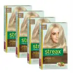 Streax Rich Platinum Hair Color For Men And Women, 60 Ml (Pack Of 4)