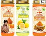 Harkhadi Ellena 100% Organic Turmeric Orange and Lemon Powder Chemical free 125 gm each (Combo Pack of 3)