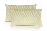 Homerz Microfiber Platinum Knitted King Size Pillow for Bed, Super Soft 250 GSM Knitted Fabric - 2 PC (Golden Cream, 17x27 Inch)