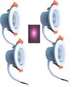 3W White Body LED Ceiling COB Spot, Focus, Down Ceiling Movable Light (6.6cm x 6.6cm, Cutout - 2