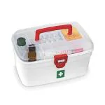 Brown & Green White Plastic Medicine Storage Box