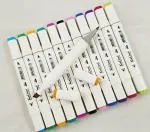 Lakeer Touch Cool 48 Colours Twin Head Art Markers Touch Cool Pen For Manga And Impression Sketch Marker For Art Lovers Designer And Artist (White Body)