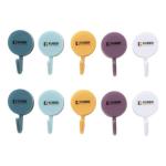 Kuber Industries Multcolor Polypropylene Multipurpose Wall Sticky Hooks (pack of 10)