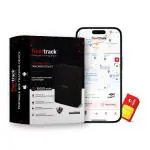 Fleettrack - 10000mAH Wireless GPS Tracker for Car, Kids School Bag, Family Vehicles, Scooty or Anything | Magnetic Tracker | Anti-Theft Alarm | Voice Monitoring | 1 Year Sim Card + (Android & iOS)