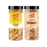 YUM YUM Dry Fruits Combo Pack 500g - Almonds & Walnut Kernels- Badam & Akhrot Giri (250g x 2)
