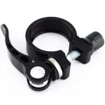 FASTPED Black Aluminum Bike Seat Clamp Saddle Quick Release 31.8Mm Seatpost Clip