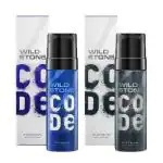 Wild Stone CODE Platinum & Titanium No Gas Long Lasting Body Perfume Combo for Men 120ml (Pack of 2)