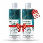 Herbal Home Natural Laundry Wash Liquid Detergent | Tough on Stains & Gentle on Clothes | Top Load, Front Load Washing Machine & Hand Wash Friendly (pack of 2)