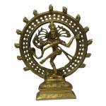 Kalarambh Brass Nataraja God Idol For Home Handicraft Art -8 x 2.5 x 9.5 Inch (L x W x H)