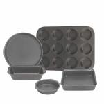 Klassic Black Large Carbon Steel Non-Stick Microwave Safe (5 Piece)