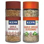 Keya Combo Pack of Garlic Granules (55 gm) and Garlic Bread Seasoning (50 Gm)