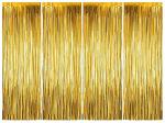 Crelzos Gold Fringe Curtains (Pack of 4) 31 L, 21 W, 3 H cm