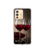 Casotec Wine Glass Design Printed Silicon Soft TPU Back Case Cover for Vivo V23 5G