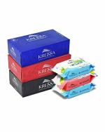 Kressa Paper Face Tissue (pack of 3) and Wet Wipes (pack of 3) 25 x 24 x 14 cm