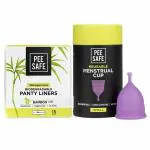 Pee Safe Menstrual Cup (Extra Small) & Bio Panty Liners for Women