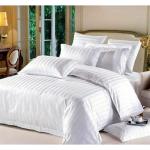 ZOWWI Double King Size besdsheet plain stripe set|COLOUR:-WHITE