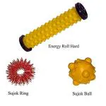 AHCS Acupressure Hand Roller, Ball, AHCS Finger Massager Ring Kit (Set of 3)