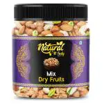 natural n Tasty Premium Healthy Mix Dry Fruits Almonds| Cashew| Raisins| Black Raisins Healthy Snack Nuts and Dry Fruits Jar Pack 250 gram