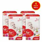 CooCoo Premium New Born/ XS Size - 40 diapers| Pack of 4 | (0-5 kg)Extra Dry Baby Pullup Diaper Pant Super Absorbent Corner