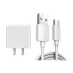 D'Wild USB Type C 5v4amp Vooc Fast Charger Adapter with Flash Charging Cable for Oppo K3, Reno 2Z, Reno 2F