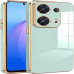 ERIT Ultra Thin Premium TPU Bumper Shockproof Soft Cover Electroplating 6D Design Silicone Skin Slim Case Back Cover Anti-Shock | Anti-Yellow for Oppo Reno 8 Pro (Mint)