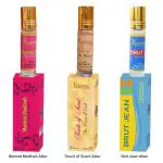 KAZIMA Premium Magic Moment Fragrance Roll Touch Of Scent, Brut Jean 8 ml Each (Combo Of 3)