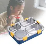 MYHEART Multicolor Stainless Steel 4 Compartment Insulated Lunch Box