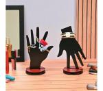 Future Works Finger Rings Jewellery Stand Hand Shaped Ring Holder Premium Mannequin Good For Dressing Table Organizer, Bedroom Decor And Display Stand For Shop (Pair Of Two Black) 12.7D x 12.7W x 22.9H Centimeters