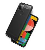 Golden Sands for Google Pixel 5a 5G Back Cover Case, Shockproof Drop Tested Carbon Fibre Durable Rugged TPU for Google 5a Mobile Phone, Mostly Black