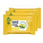 WiZ Sunshine Lemon Refreshing Wet Wipes - 25 Pulls Pack of 3