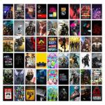 CodersParadise Pack of 54 Gaming Aesthetic Wall Collage Kit Posters - 4 x 6 Inches Posters for Wall Decoration - Wall Art For Bedroom, Office, Living room, Dorm room - Glue Dots Included
