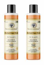 Khadi Natural Orange & Lemongrass Herbal Face Wash | (Pack 2, 120ML)