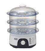 Black+Decker BXFS7751IN 775 W Plastic 3 Tier Food Steamer, White