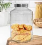 Pure Source India Food Storage Glass Jar Container, Food Safe, Led Free and Airtight (6 Ltr - 1 Piece)