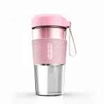 Brayden Fito Kup-G Rechargeable Power Blender with 7.4V Motor & Transparent Glass Jar, Baby Pink