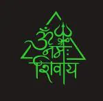 DreamKraft Green Vinyl Glow In Dark Religious Om Namah Sivaya Radium Sticker 25x28 cm
