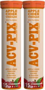 ACV-PIX GARCINIA CAMBOGIA EFFERVESCENT TABLET WEIGHT LOSS, APPLE CIDER Vinegar (2 x 15 No)