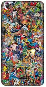 aadia Gionee Pioneer P5w Matte Vinyl Cartoon Printed Mobile Skin Sticker with Scratch Resistant Lamination