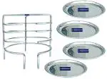 TENNYSON STAINLESS STEEL IDIYAPPAM STAND WITH 4 PLATES