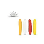 Rudra Centre 4 pcs of Tilak Sticks with Silver Tilak Stamp, 1.11 g