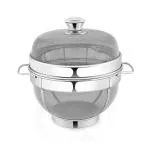 OM PARAS 304 Grade Stainless Steel Basket with Lid for Vegetable & Fruit|| Multipurpose Basket for Kitchen (Pack of 1) (08)