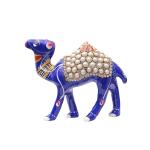 White Fortuity Handmade Metal Camel for Home Decor, Handicraft Gift Showpiece Figurine for Living Room | Meenakari Vastu Item | Diwali Gift for Table, Bedroom, Office Decor (3H, 1.5L, 3W)