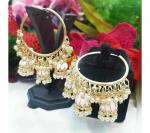 Gyaan Jewels Handmade Jhumki Earring Beige (Women and Girls)
