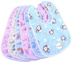Mom's Pride Prmaan Multicolor Cotton New Born Baby Eating Bibs 5Pcs (Pack Of 5)