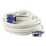 VIYONA SERIES 20 Mtr VGA Male to VGA Male Cable .15 Pin Vga Cable for Projector, Laptop, CCTV, Computer, WHITE