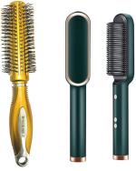 Buy Tya Yellow Saloon Hair Brush Straightener Comb (Set Of 2)