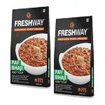 Freshway Pack Of 2 (Pav Bhaji + Pav Bhaji) Ready To Eat Freeze Dried Products