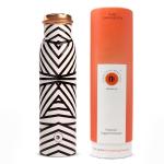 Eb-Everything Beautiful Copper White Abstract Water Bottle Leak Proof Zebra Print Design