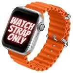 RUPELIK (49mm Ocean Strap Orange) Ocean Silicone Strap Band Compatible with Apple Watch Strap Size 49mm 45mm 44mm 42mm Strap Men Women for iWatch Strap Series Ultra 8 ,7 ,6 ,5 ,4 ,3 ,2 ,1 ,SE iWatch strap (Orange)